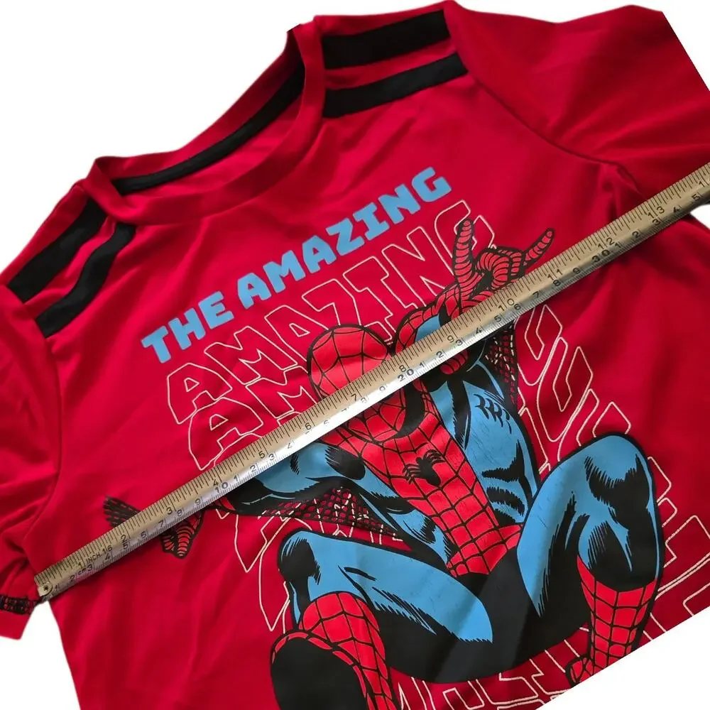 Spiderman Marvel Jumping Beans Boy SZ 8 red 2 piece matching short set